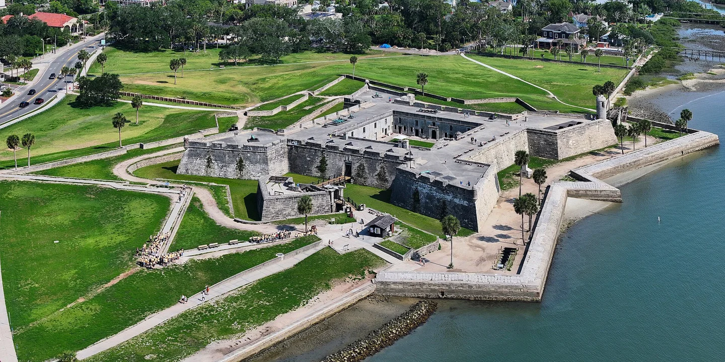 Aerial view of the Castillo de San Marcos, St. Augustine, FL 2025-05-20